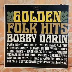 ✌️ Vintage Golden Folk Hits Bobby Darin 1963 Capitol Records Vinyl ✌️